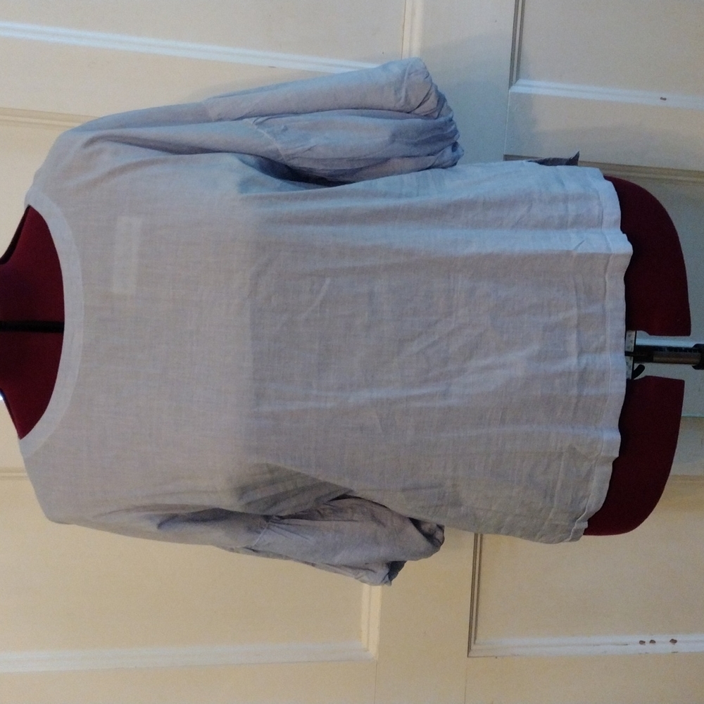 Blue Loft 3/4 length puff bell sleeve blouse.